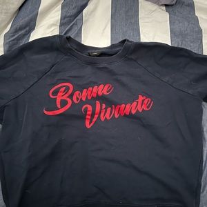 Navy crewneck sweatshirt